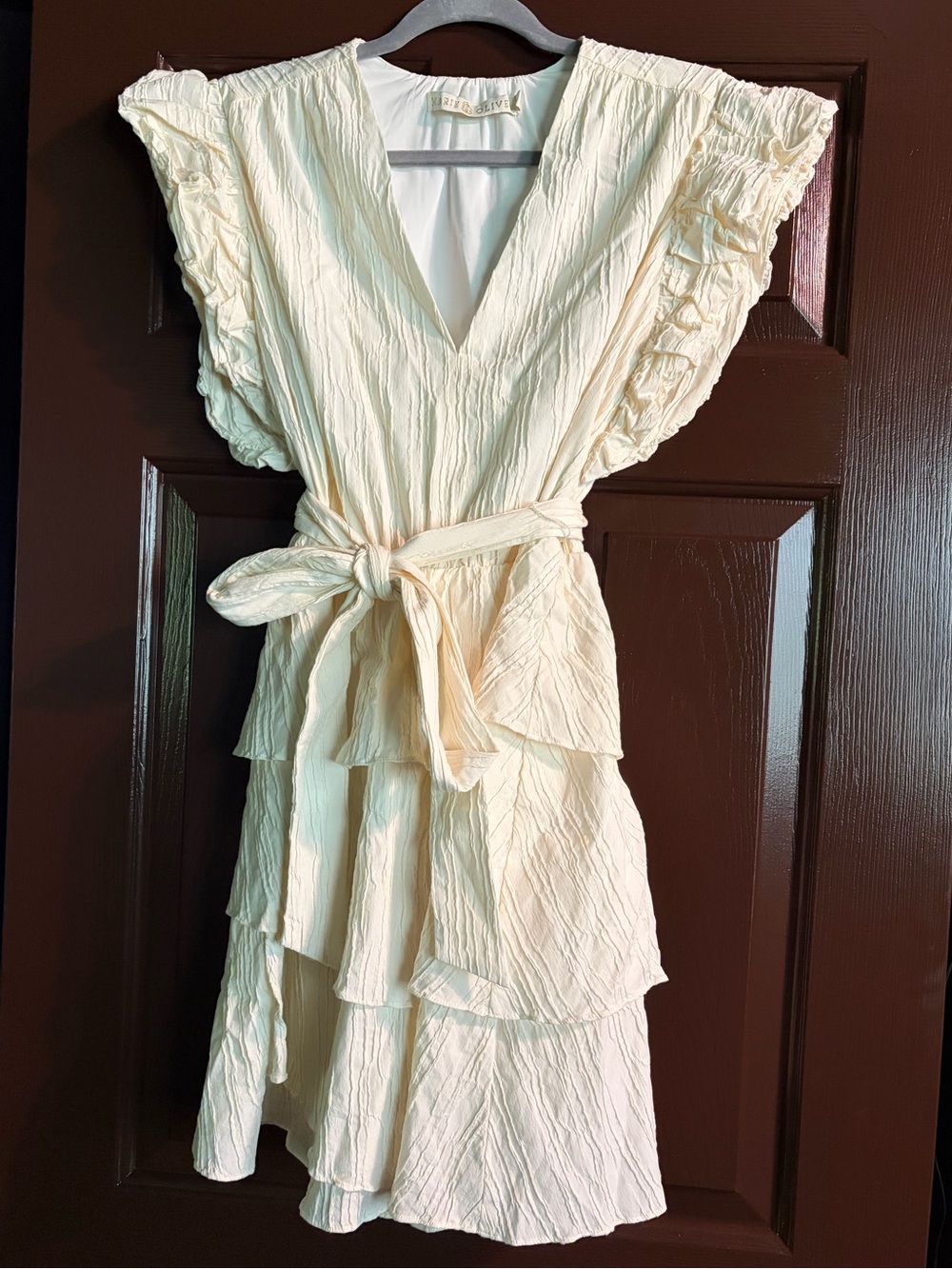 Marie Oliver Tiered Ruffled Dress Off White
